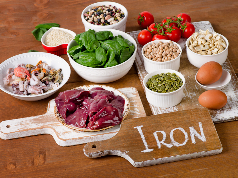 Nutrition for hair loss - Iron rich foods