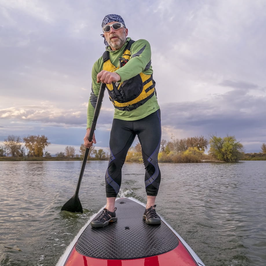 paddleboarding