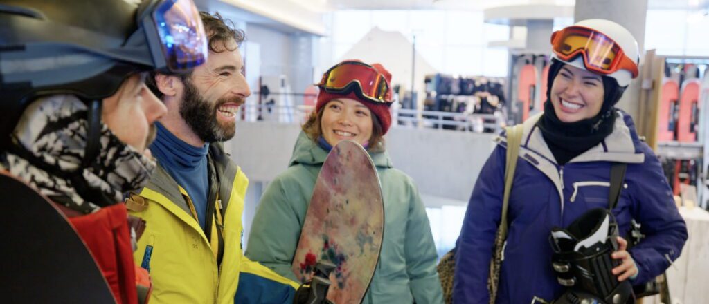 getting ready to ski