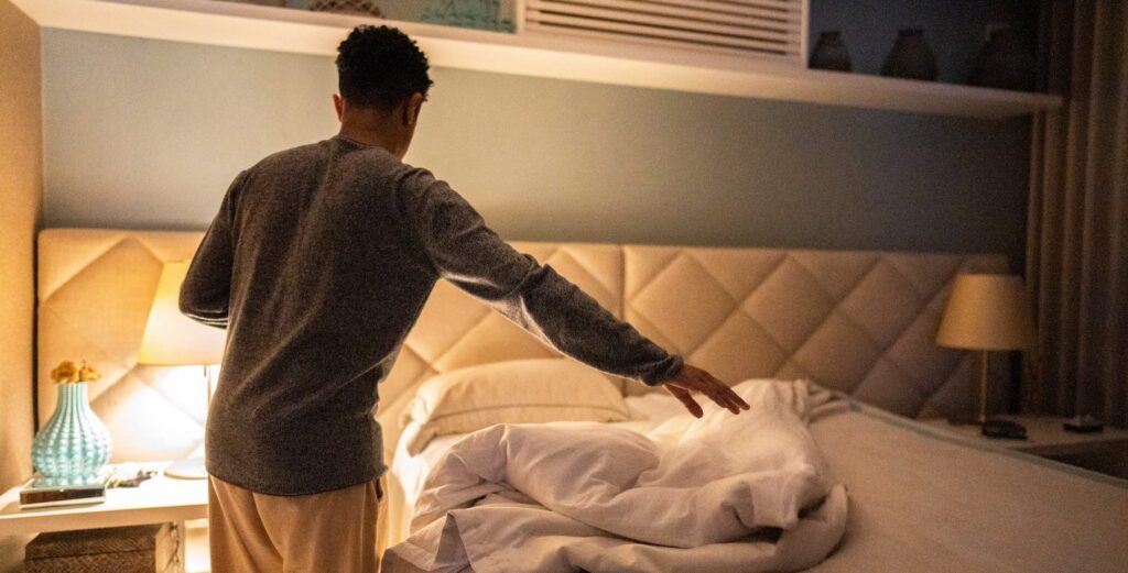 Preparing the bedroom