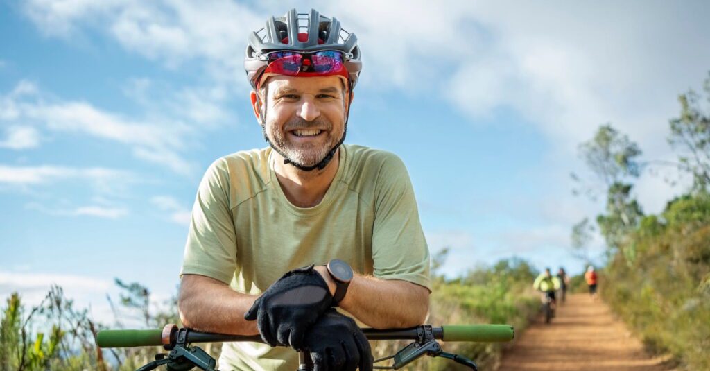 Man biking
